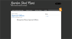 Desktop Screenshot of gardenshedplans.sdsplans.com